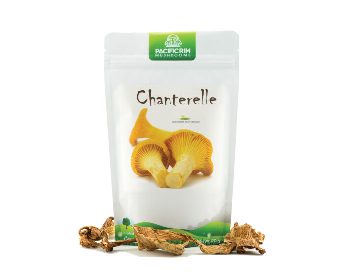 Small package of Dried yellow Chanterelle mushrooms