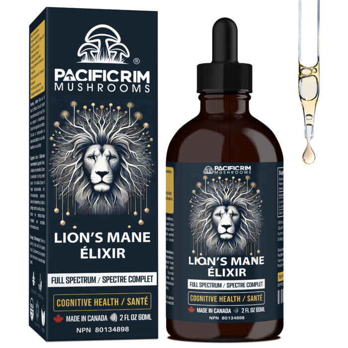 Lion's Mane Mushroom Elixir Drops - Dual Extracted - Memory, Focus & Clarity