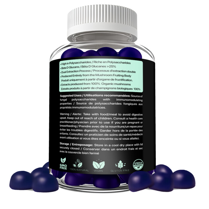 Chaga & Lions Mane Pear Blueberry Gummies - Image 3